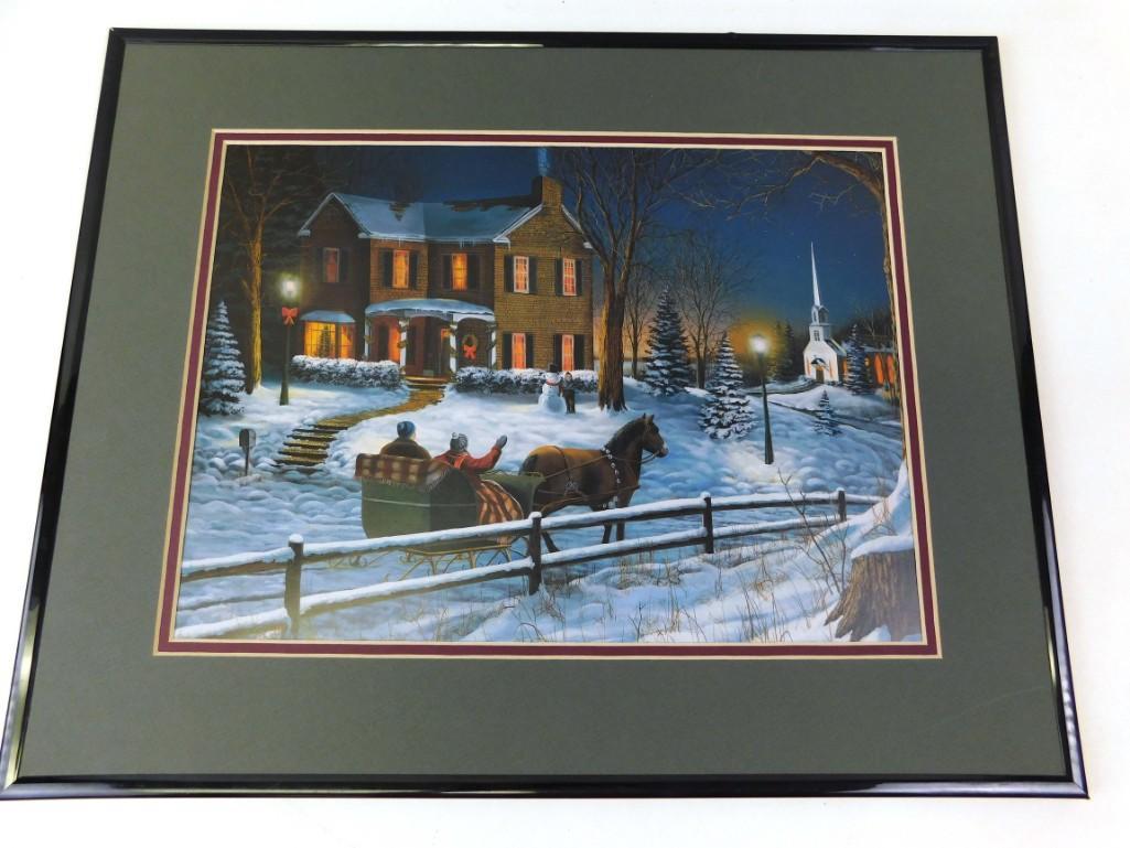 Jim Hansel Print Framed and Matted: Jim Hansel Print Framed and Matted 16" x 20" 