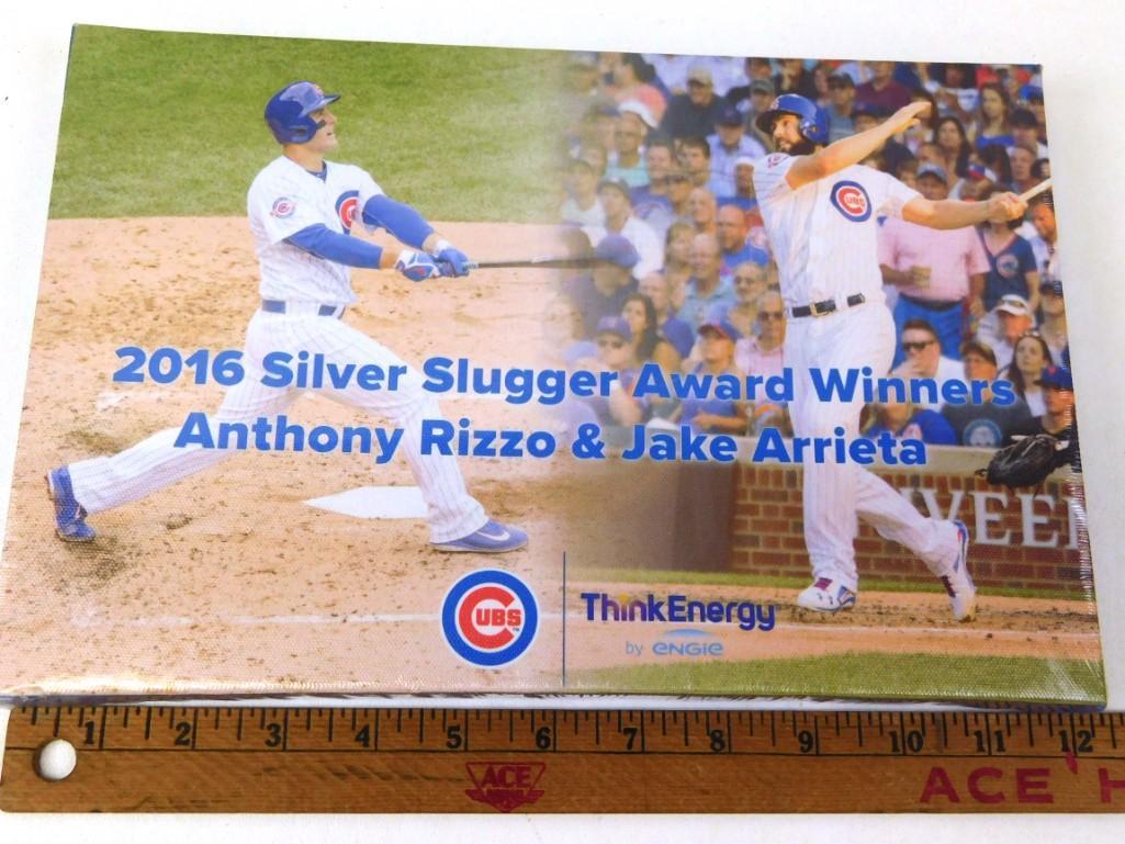 2016 Silver Slugger Award Print of Anthony Rizzo and: 2016 Silver Slugger Award Print of Baseball Players Anthony Rizzo and Jake Arrieta 12" x 8" 