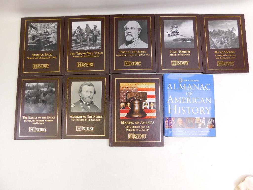 Lot of History Channel Books incl Civil War #9: Lot of History Channel Books incl Civil War plus a National Geographic Almanac of American History