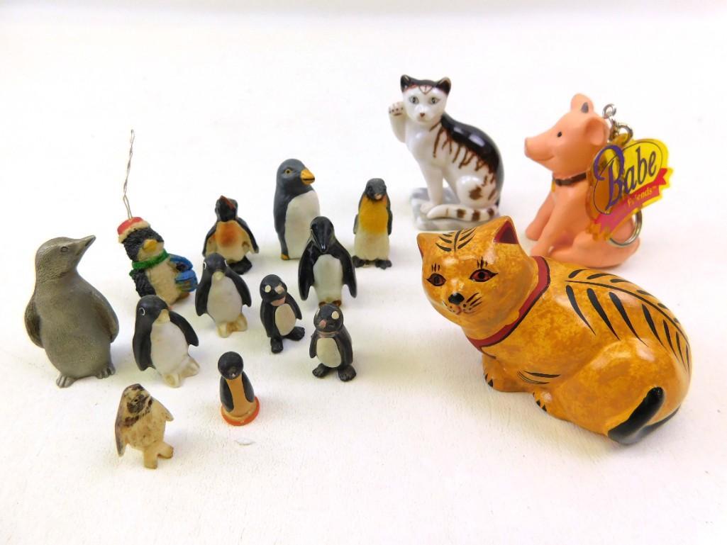 Lot of Smalls incl Penguins , Cats , and a Pig: Lot of Smalls incl Penguins , Cats , and a Pig