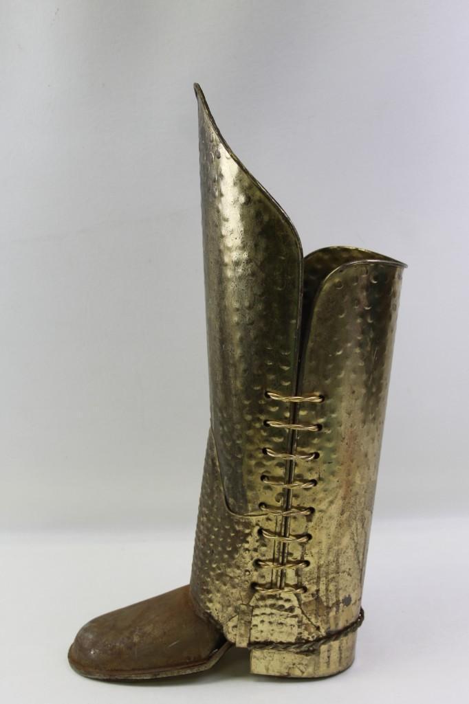 Metal Boot Planter or Umbrella Holder: Metal Boot Planter or Umbrella Holder