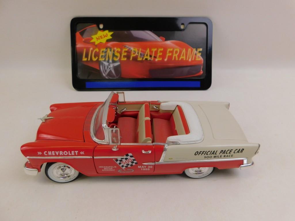 Chevy Indy 500 Pace Car Model 1955: Chevy Indy 500 Pace Car Model 1955 Also includes license plate frame Indianapolis 500