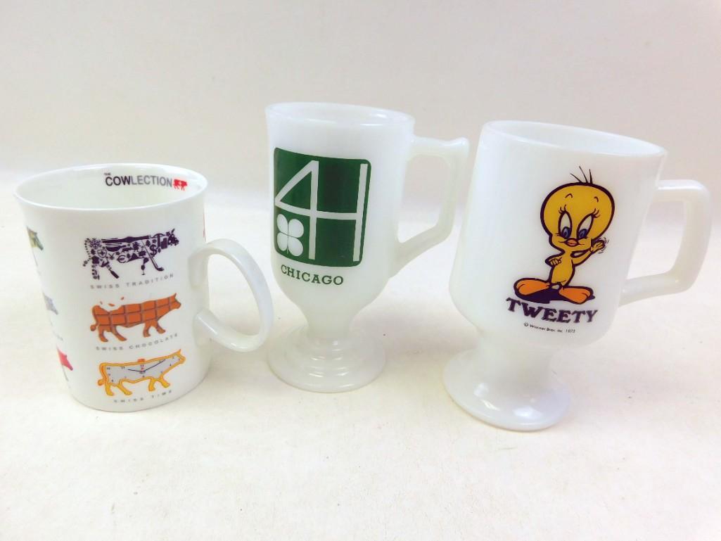 Lot of 3 Mugs incl Cowlection , Tweety Bird , and 4-H: Lot of 3 Mugs incl Cowlection , Tweety Bird , and 4-H