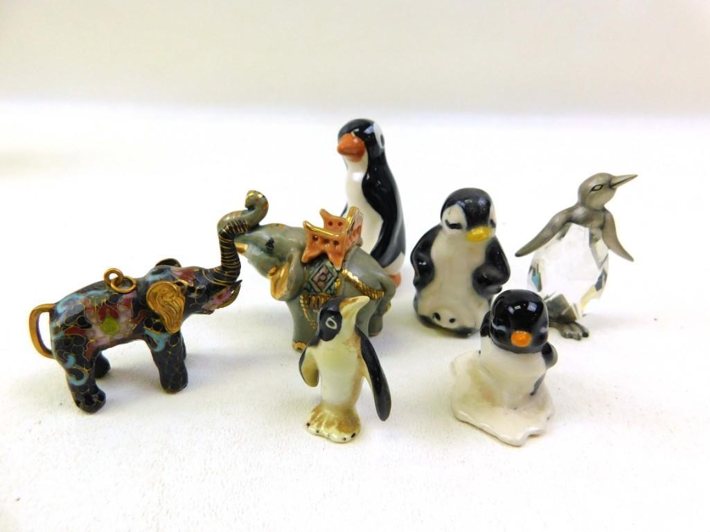 Lot of Collectible Penguins and Elephants: Lot of Collectible Penguins and Elephants