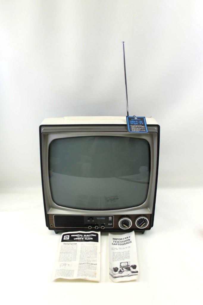 Vintage GE Performance Television Black & White TV with: Vintage GE Performance Television Black & White TV with Original Tags and Owners Manual . AC DC power Condition: Turns on, but of course it's not digital so stations won't come in without