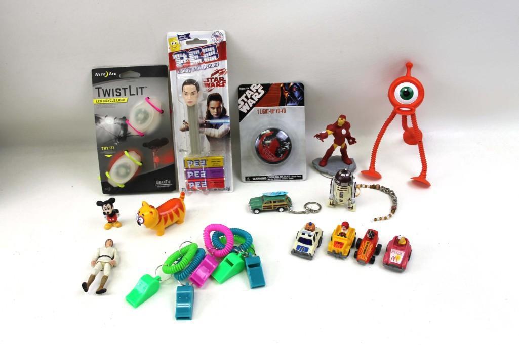 Lot of Small Toys incl McDonalds Cars , Star Wars ,: Lot of Small Toys incl McDonalds Cars , Star Wars , Mickey Mouse , etc