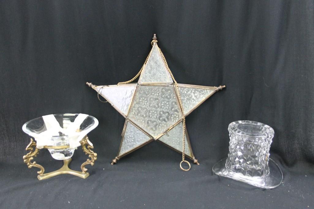 Lot of Home Decor incl Candle Holders and a Decorative: Lot of Home Decor incl Candle Holders and a Decorative Star