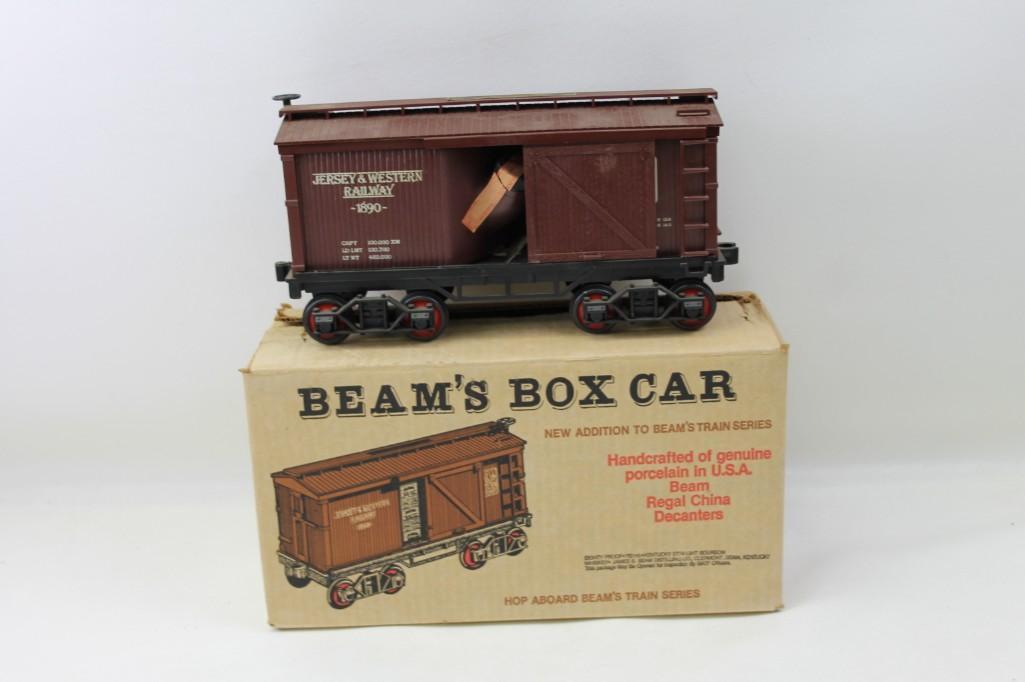 Jim Beam Box Car Decanter: Jim Beam Box Car Decanter Jersey & Western Railway 1890