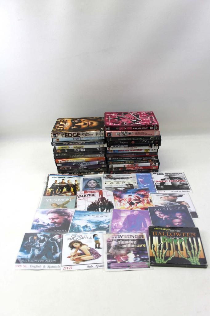 Lot of DVDs: Lot of DVDs including Walk the Line, Mama Mia, Invincible, Over Her Dead Body, etc