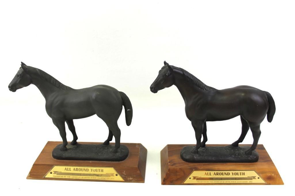 Lot of 2 Horse Trophies or Statues (1 of 4)