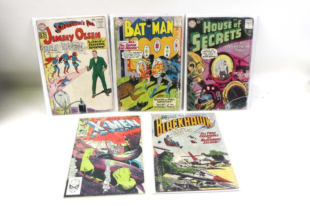Lot of Vintage Comic Books incl Bat Man 158 , Blackhawk (1 of 3)