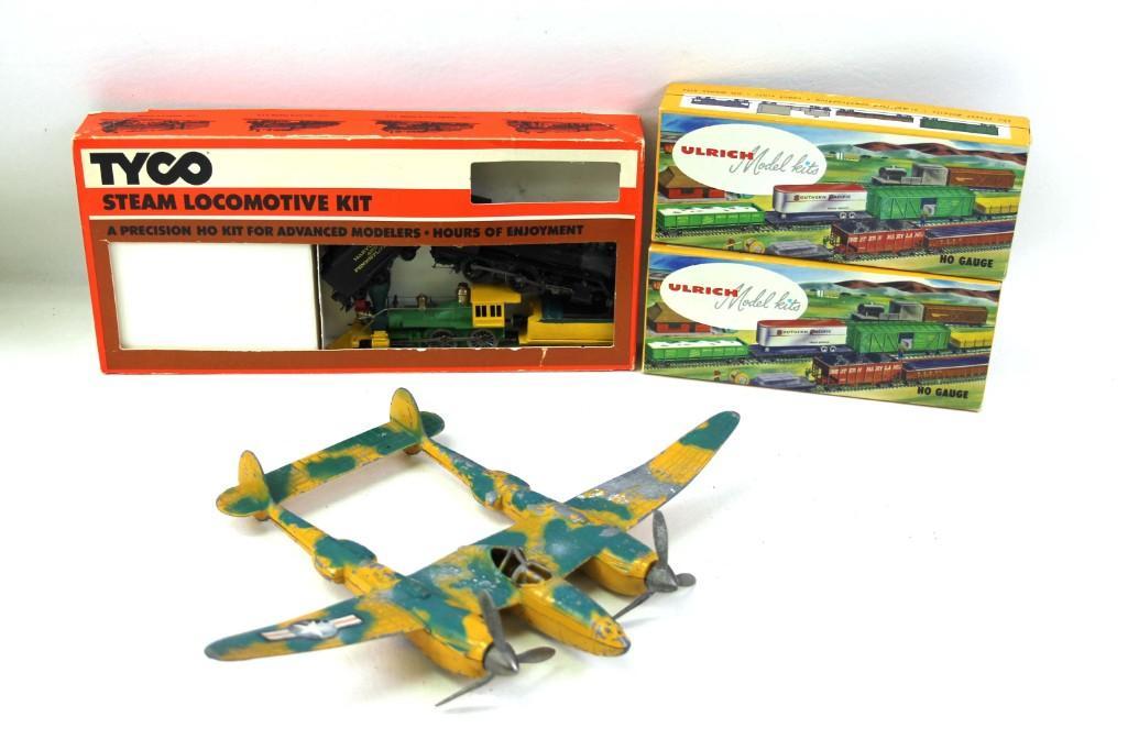 Lot of Model Train Cars and a Toy Airplane (1 of 6)