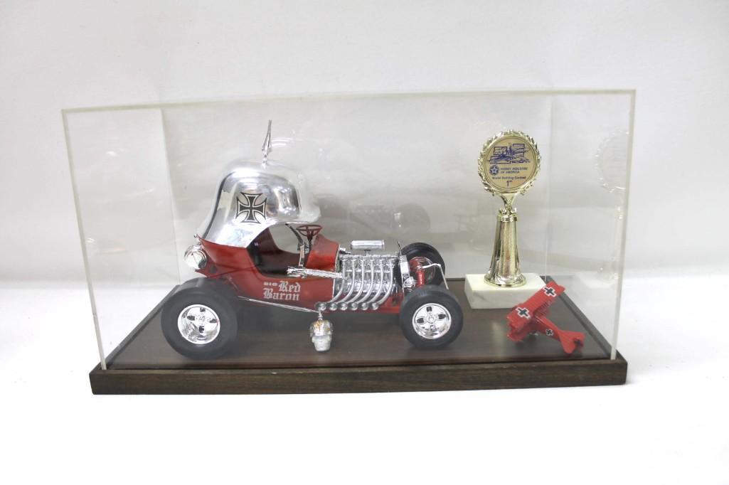 1970s Red Baron Model Car in Case with Trophy (1 of 7)