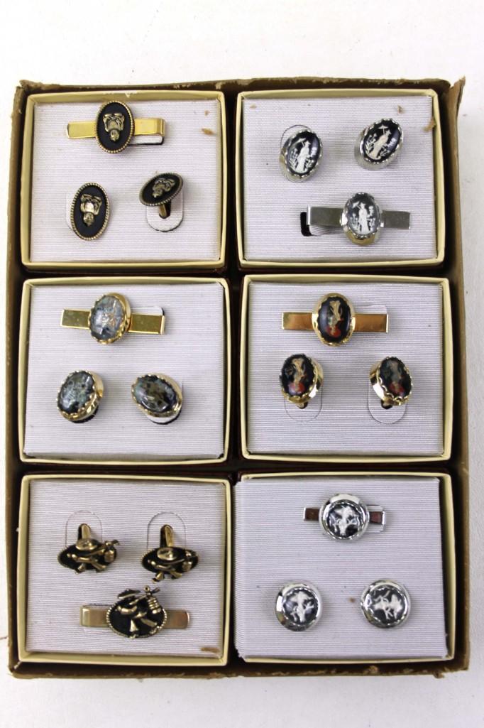 6 Sets of Cufflinks and Tie Clips (1 of 3)