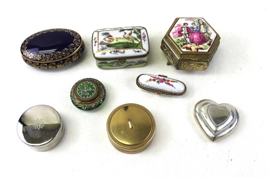 Lot of Trinket Boxes and Pill Boxes incl Vintage (1 of 4)