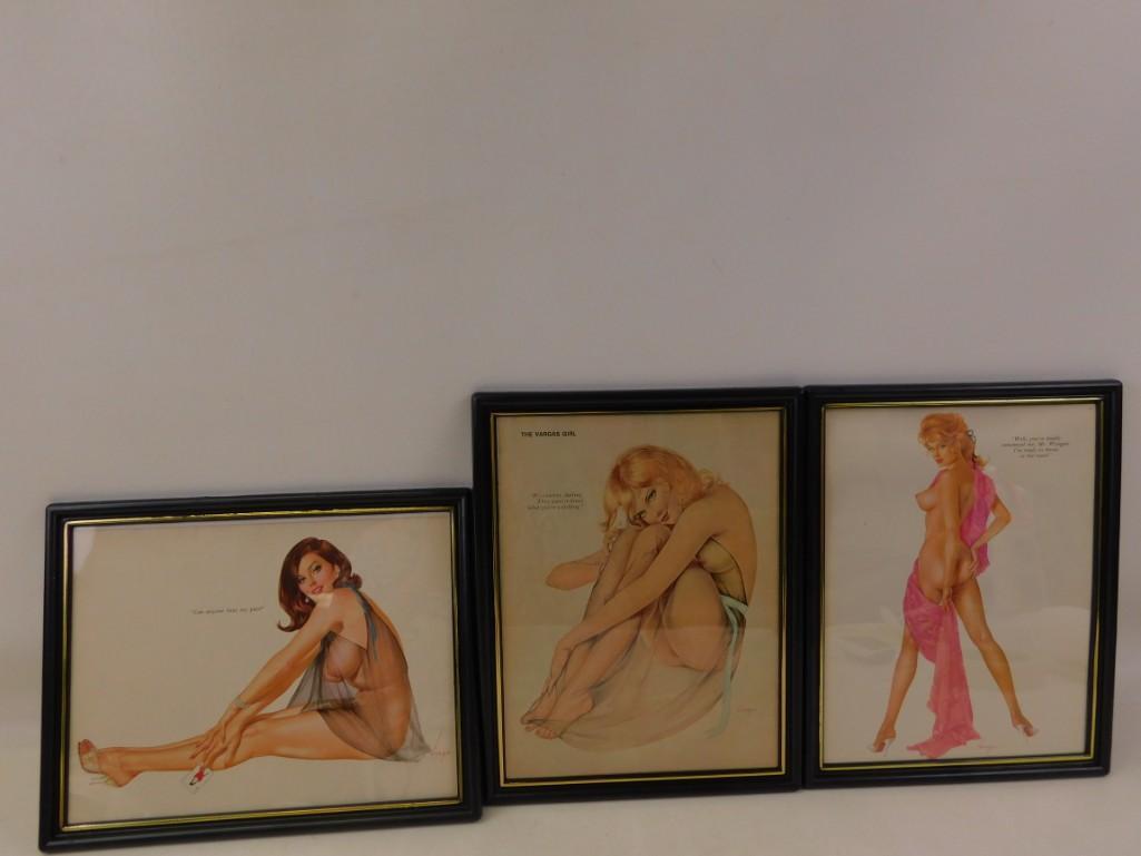 3 Framed Vargas Pinup Girl Prints (1 of 5)