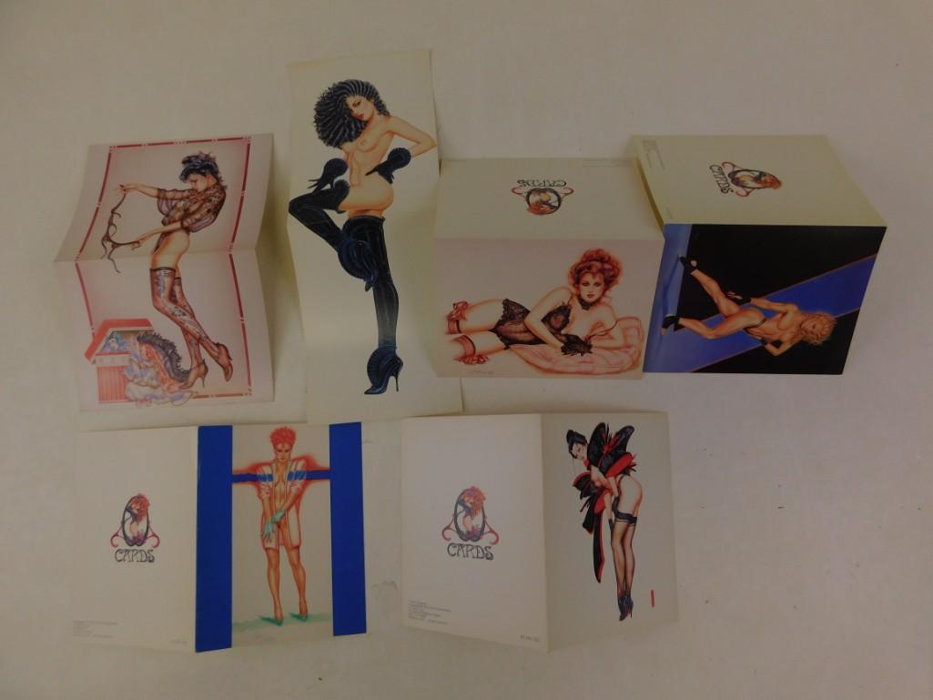 Lot of 6 Vintage Pinup Adult Greeting Cards Cherry: Lot of 6 Vintage Pin-up Adult Greeting Cards Cherry Blossom Olivia De Berardinis