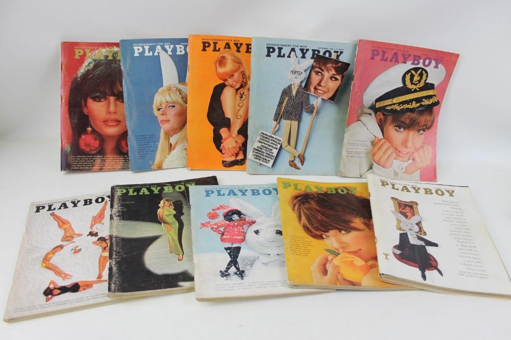 Lot of 10 Playboy Magazines from 1966 (1 of 3)