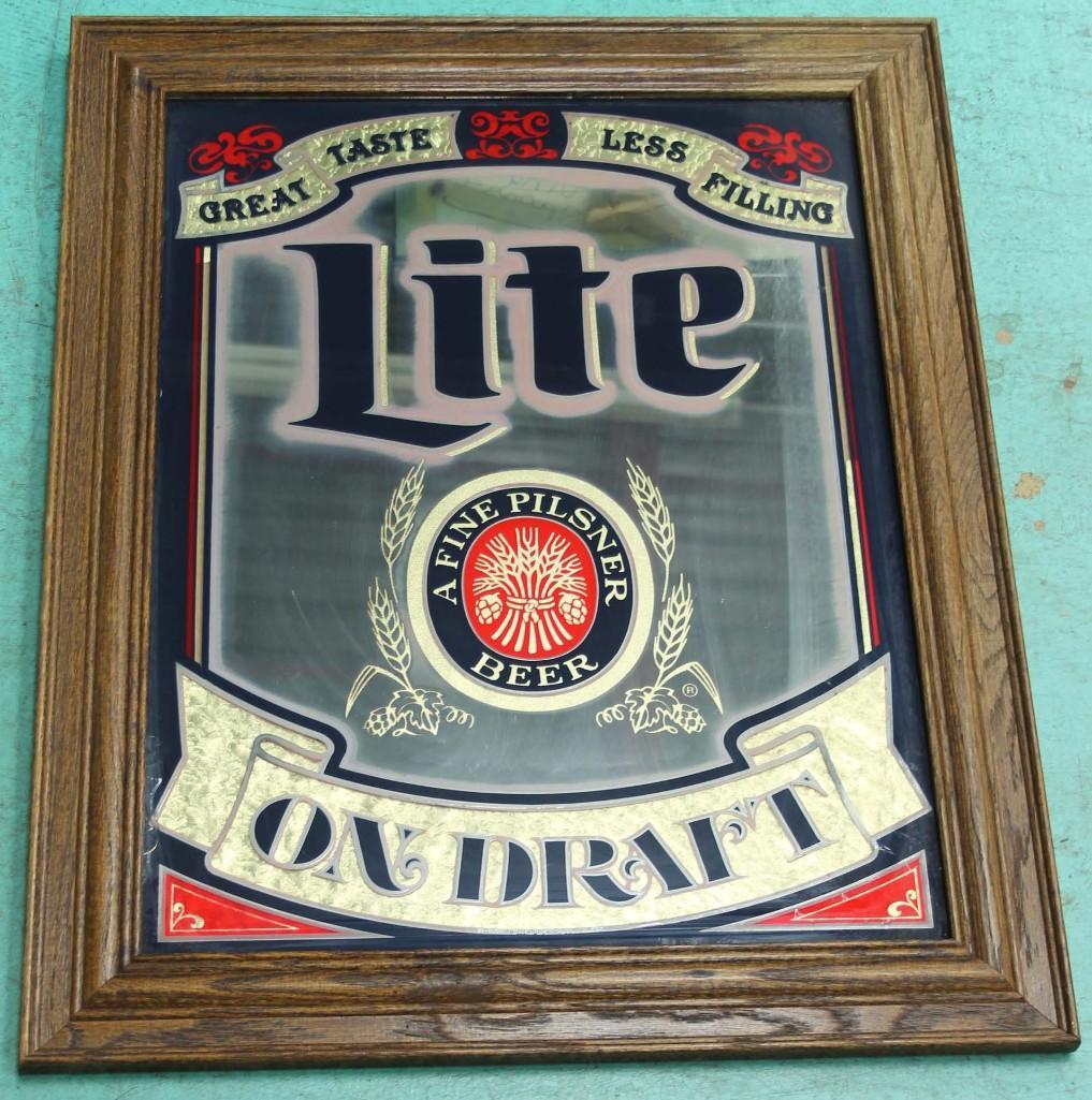 Miller Lite Beer Advertising Mirror (1 of 1)