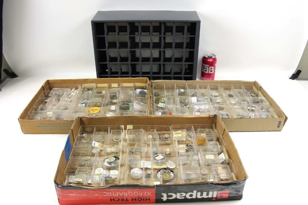 Lot of Watch Parts and a Hardware Storage Drawer (1 of 11)