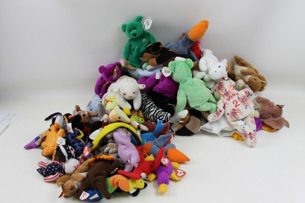 Large Lot of Beanie Babies and other Stuffed Animal (1 of 5)
