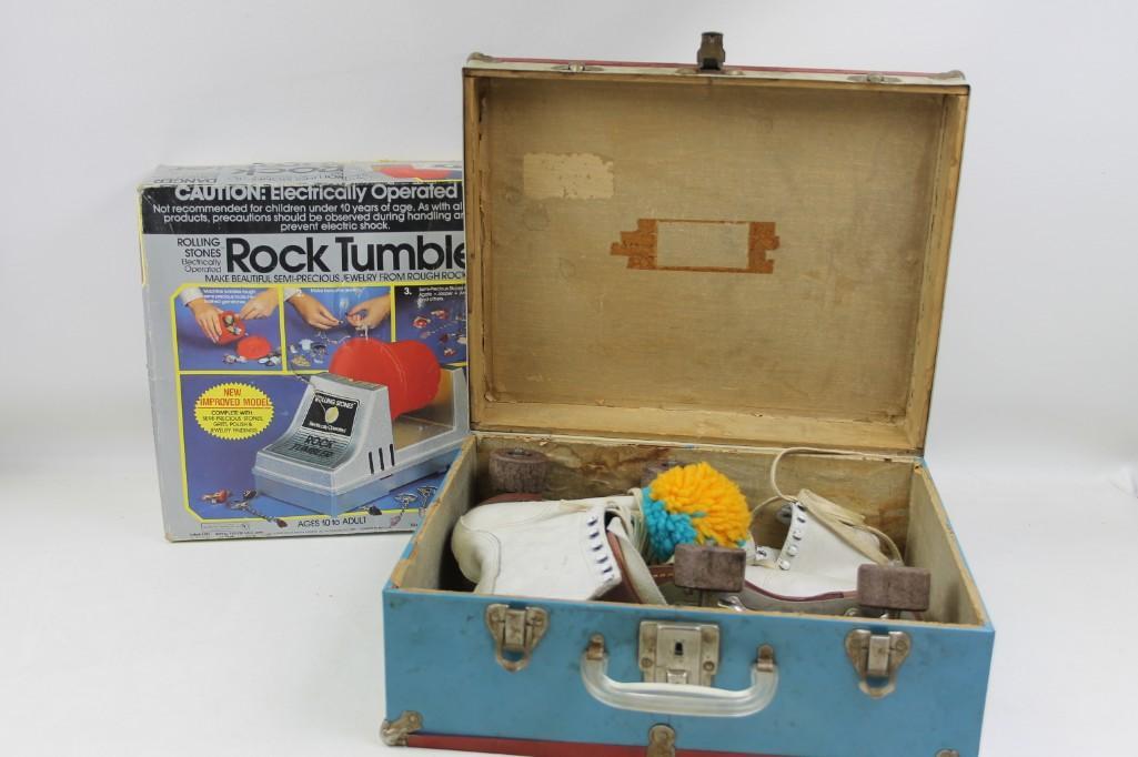 Lot of Vintage Roller Skates and a rock Tumbler (1 of 6)