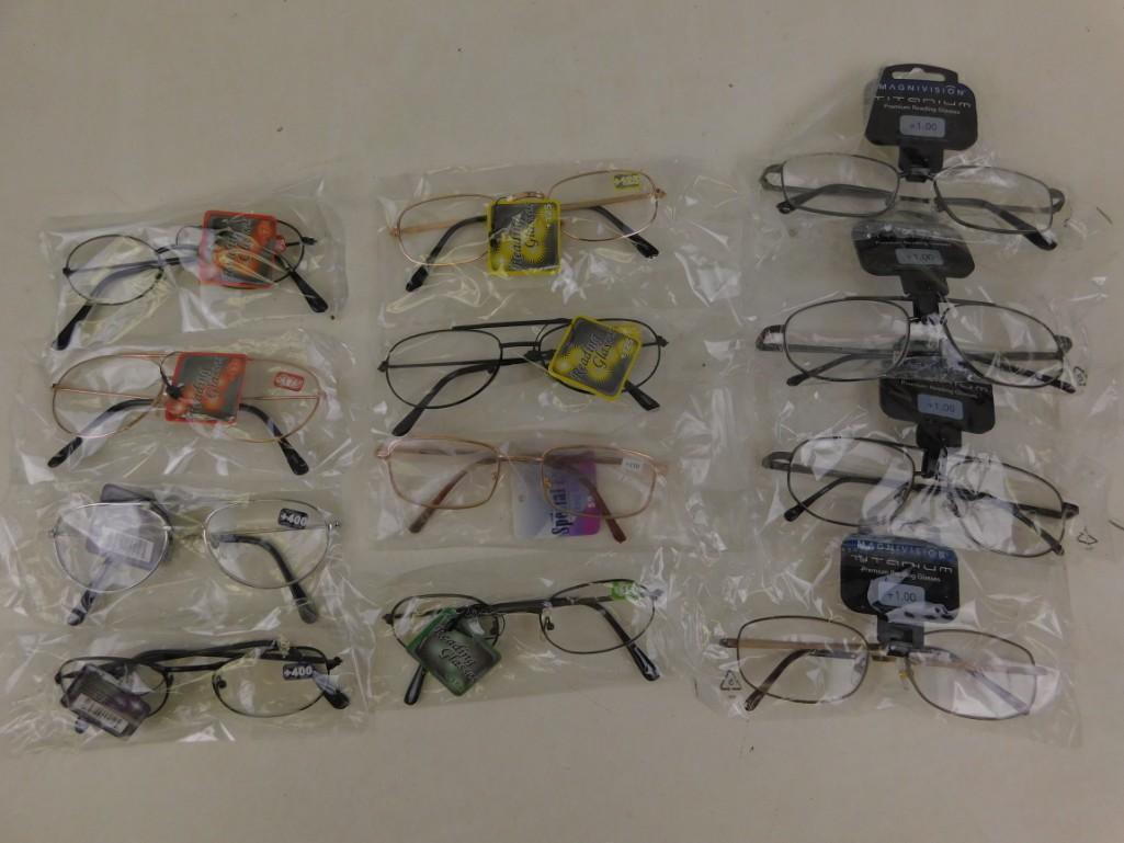 Lot of 12 Reading Glasses Ranging from +100 to +400 (1 of 1)