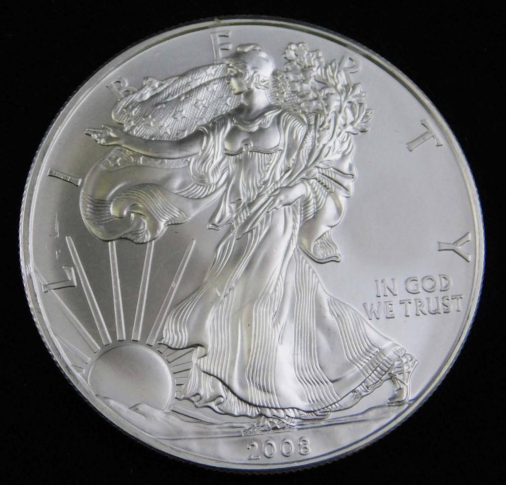 BU 2008 American Silver Eagle (1 of 2)