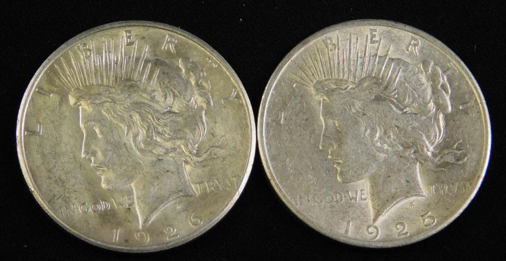 1925-P Peace Dollar and 1926-S Peace Dollar (1 of 2)
