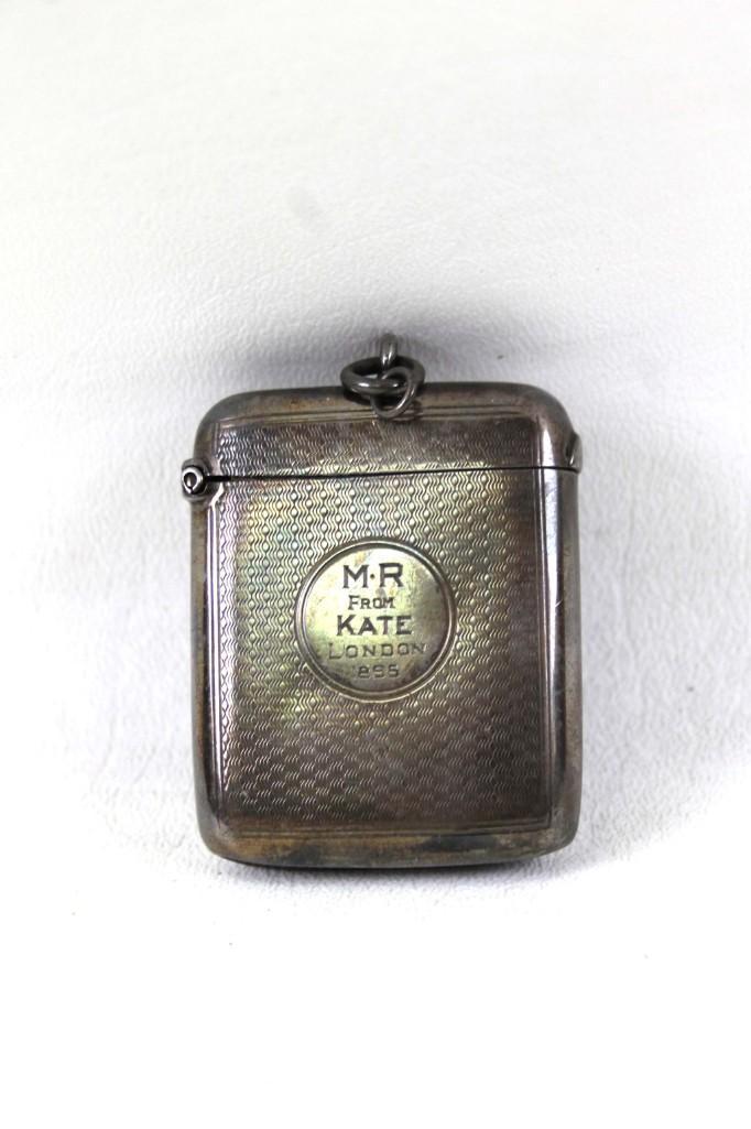 Antique Sterling Silver Match Safe , Vesta Case ,  or (1 of 8)