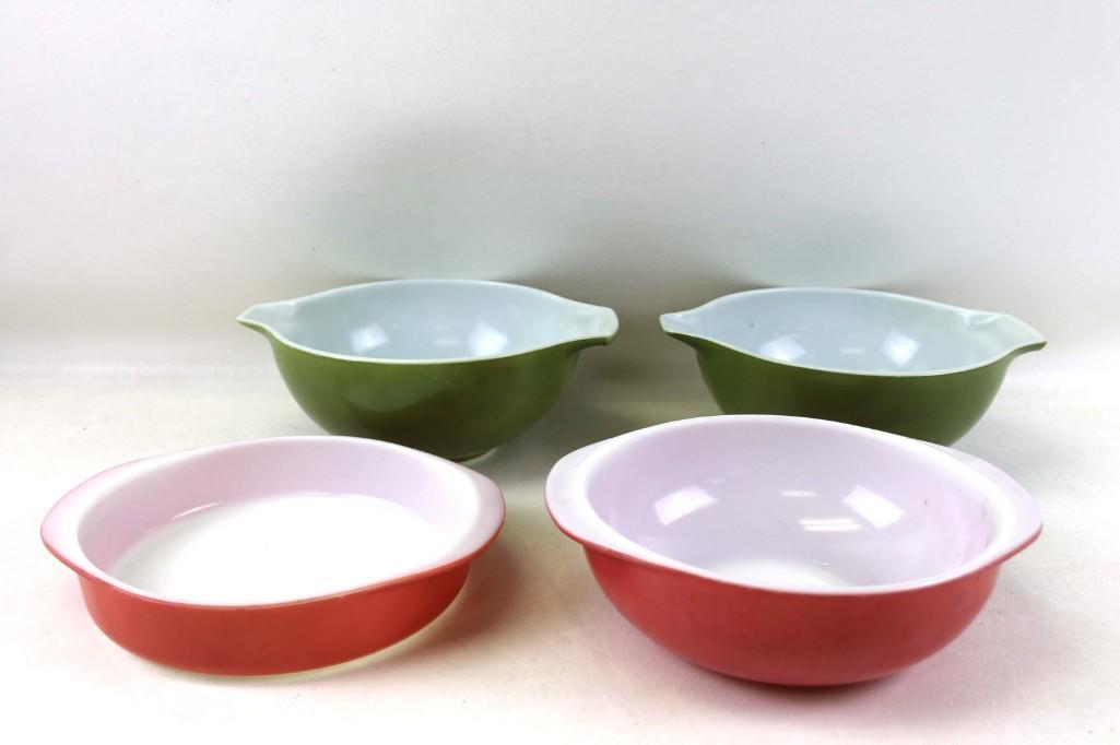 Lot of Vintage Pyrex incl Pink Cinderella Bowl, Pink (1 of 4)