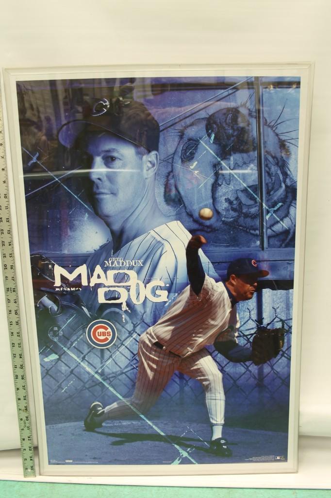 Framed Greg Maddux Mad Dog Chicago Cubs Poster (1 of 5)
