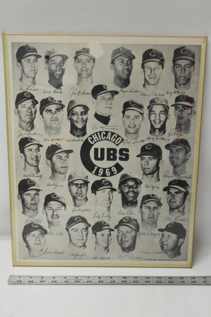 Framed Chicago Cubs 1969 Poster / Picture (1 of 5)