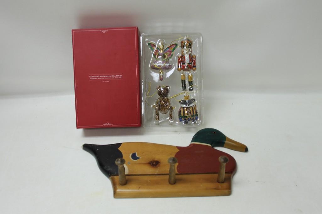 Nutcracker Cloisonne Collection Set of 4 and Wooden (1 of 5)