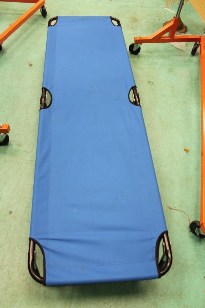 Blue Folding Cot / Portable Bed (1 of 3)