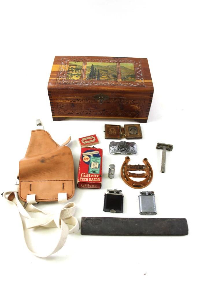 Lot of Vintage Smalls incl Lighters , Trinket Box , (1 of 7)