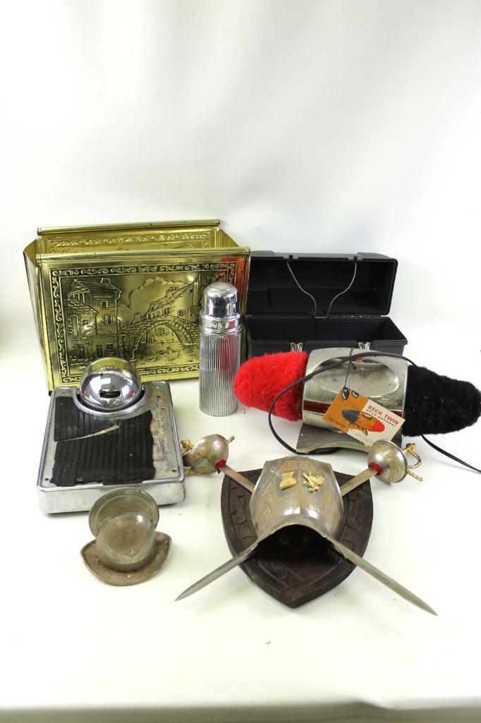 Lot of Vintage incl Shoe Buffer , Lunchbox with Thermos (1 of 8)