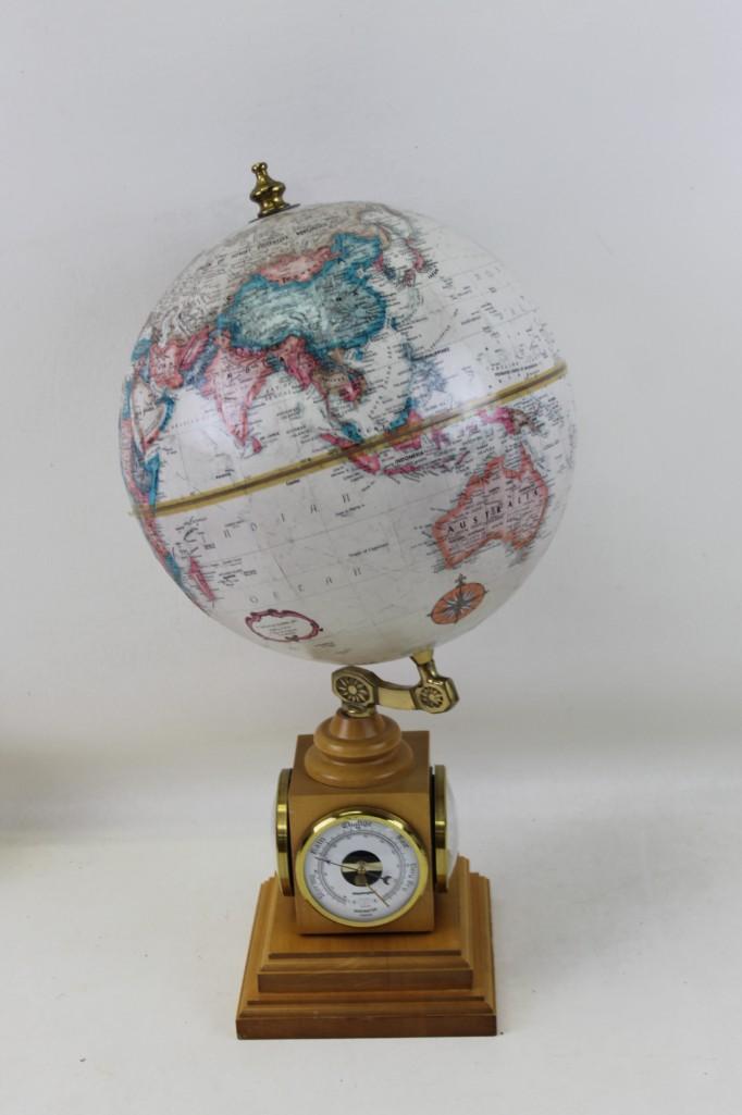 Decorative Globe with Thermometer, Barometer and: Decorative Globe with Thermometer, Barometer and Hygrometer