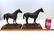 Pair of Heavy Metal and Wood Horse Trophies or Statues - 5