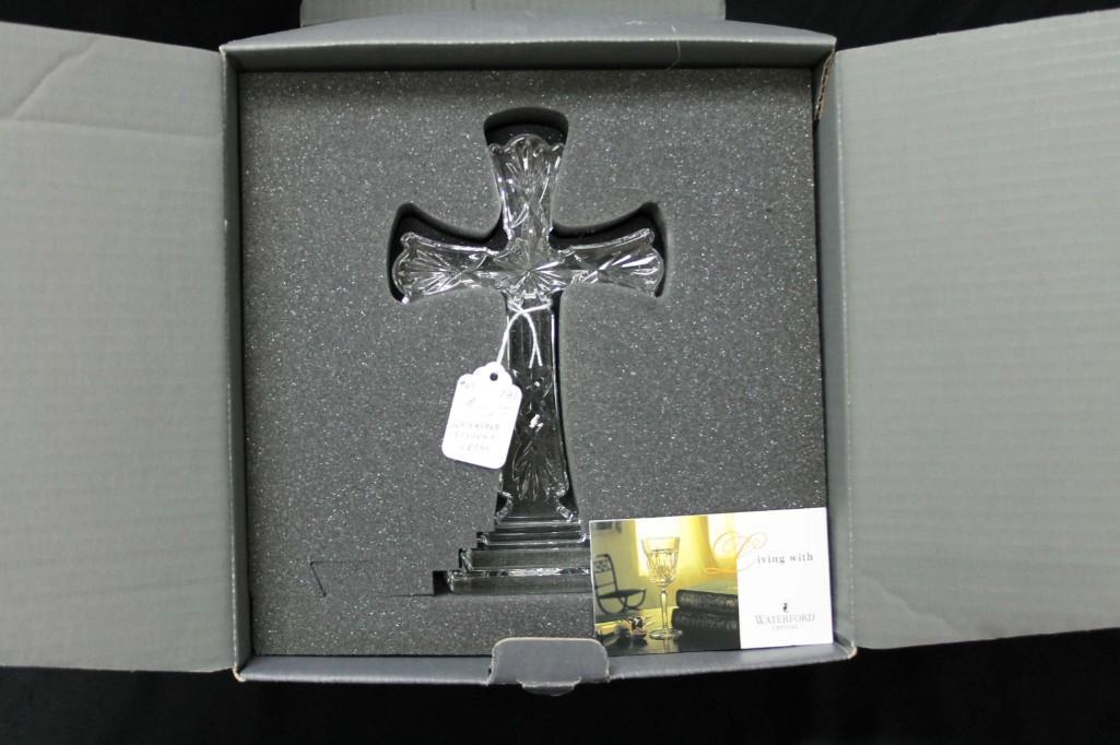 Waterford Crystal Standing Cross New in Box: Waterford Crystal Standing Cross Religious Item New in Box