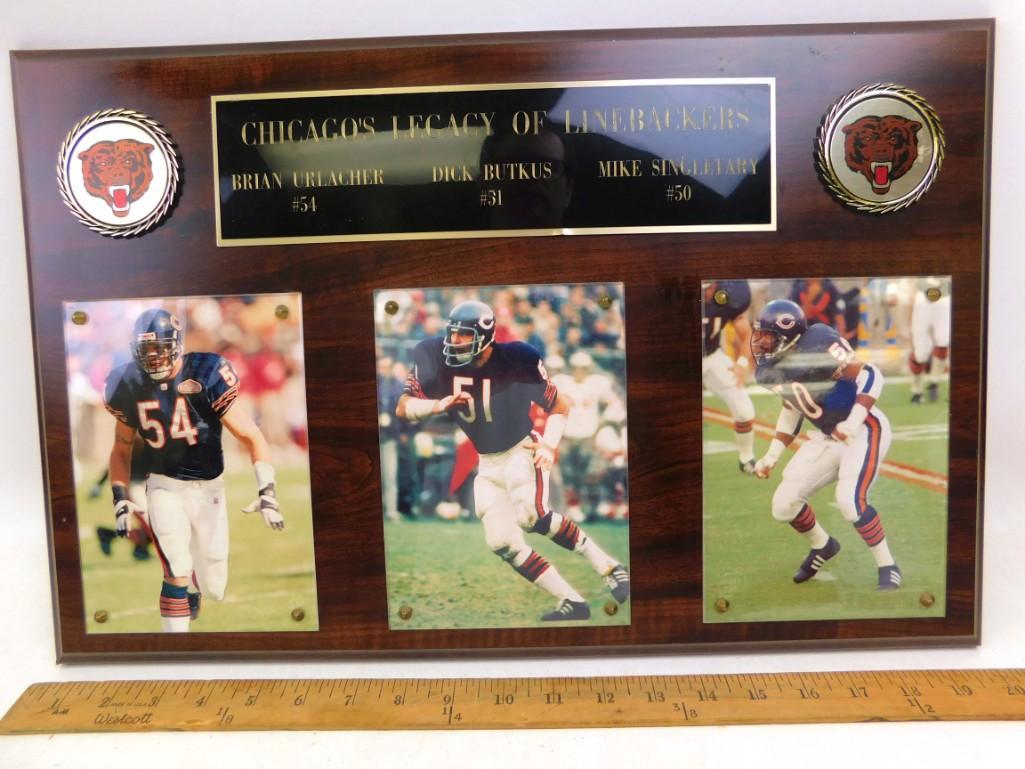 Chicago Bears Linebackers Plaque including Urlacher,: Chicago Bears Linebackers Plaque including Brian Urlacher, Dick Butkus and Mike Singletary Chicago's Legacy of Linebackers It's almost the birthday of that Chicago Bears fan that you know...