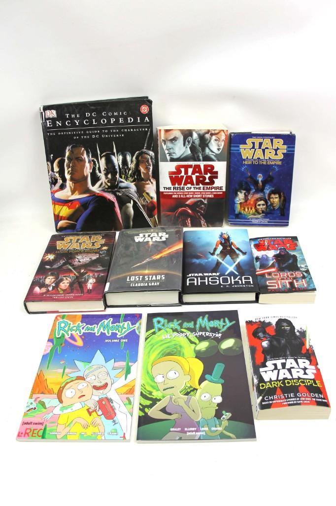 Lot of Books incl Star Wars , Rick and Morty , DC: Lot of Books incl Star Wars , Rick and Morty , DC Comics Encyclopedia , etc