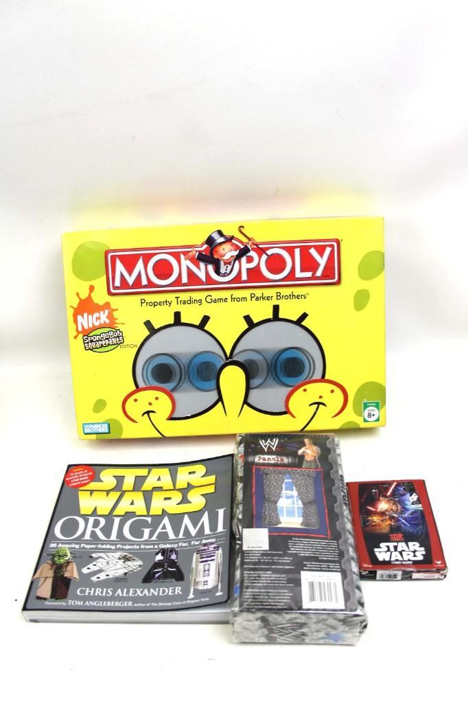 Sponge Bob Monopoly , Star Wars Origami Book , Star: Sponge Bob Monopoly , Star Wars Origami Book , Star Wars Card Game , Wrestling