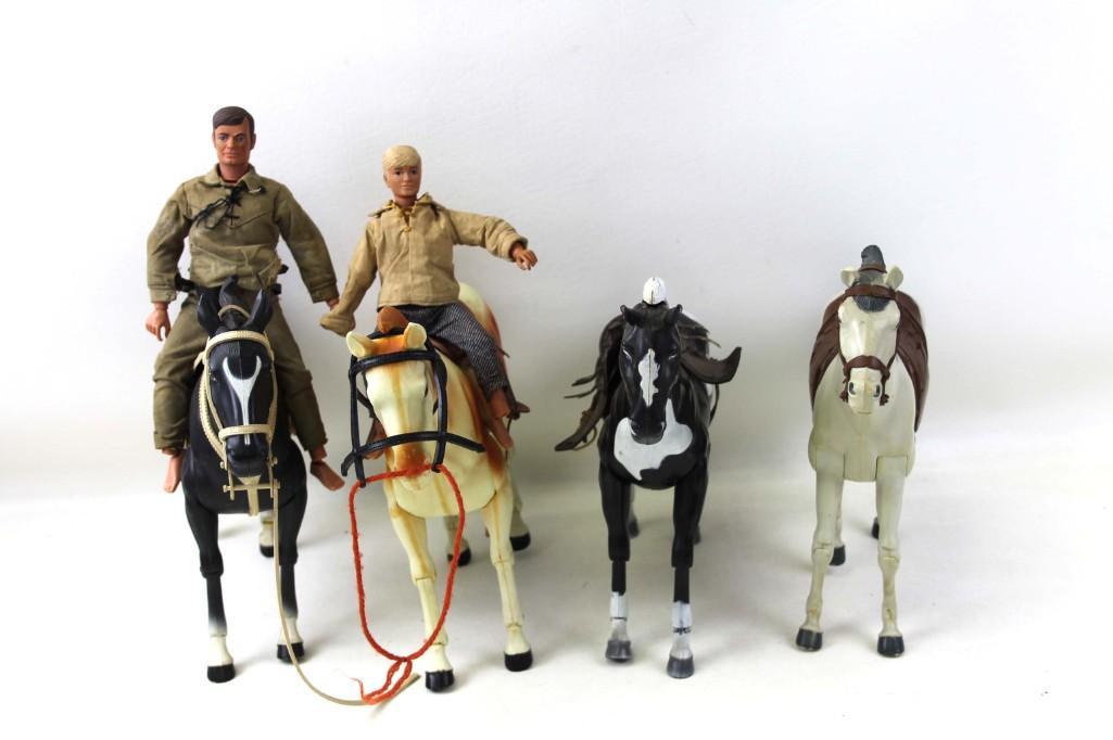 2 Lone Ranger Horses 2 Figures 1970s (1 of 8)