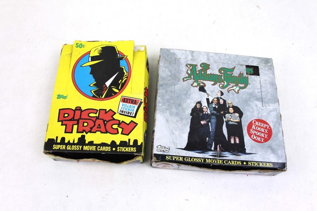 2 Full Boxes of Unopened Trading Cards incl Dick Tracy: 2 Full Boxes of Unopened Trading Cards incl Dick Tracy and Addams Family