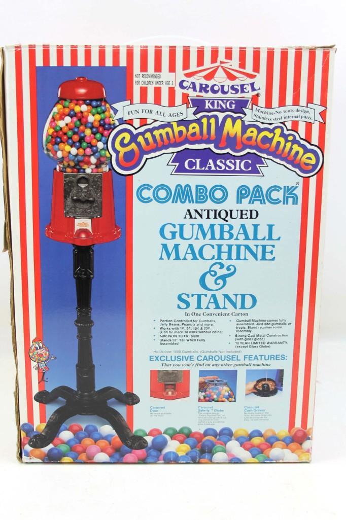 Gumball Machine and Stand Cast Metal with Glass Globe (1 of 3)