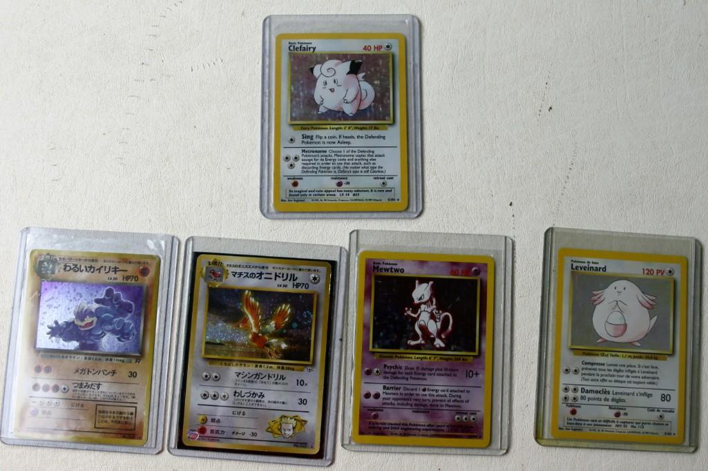 5 Pokemon Original 1st Generation Holograph Cards (1 of 5)