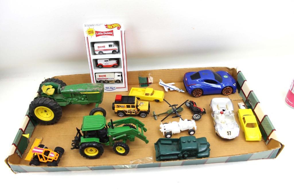 Misc Car and Tractor Lot incl Ertl John Deere 584 , Hot (1 of 4)