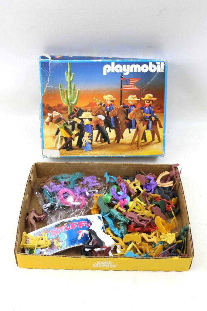 Playmobil Cowboys , Horses , Cactus , Etc Plus Other: Playmobil Old West Toy Cowboys , Horses , Cactus , Etc Plus Other Plastic Cowboys , etc