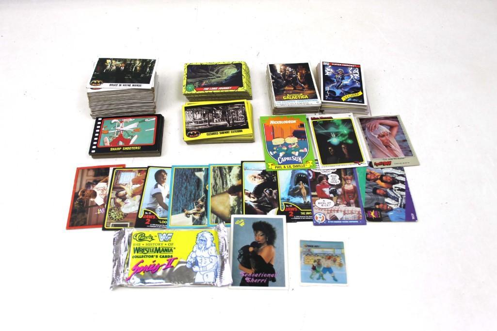 Lot of Trading Cards incl Batman , TMNT , Mork and: Lot of Trading Cards incl Batman , Teenage Mutant Ninja Turtles , Mork and Minday , Wrestlemania , Jaws 2 , Roger Rabbit , Etc